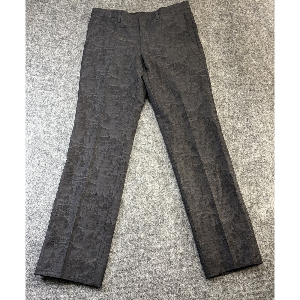 Gianni Versace Collection Men's Black Patterned Brocade Dress Pants Sz34 Versace
